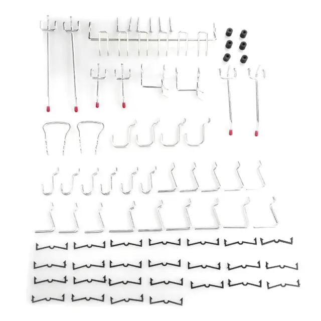 47PC pack assortiti garage storage peg board ganci gancio per pannello forato con display in metallo