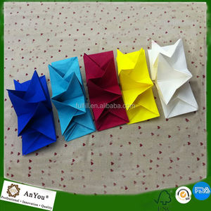 Serviettes <span class=keywords><strong>en</strong></span> papier <span class=keywords><strong>origami</strong></span> imprimées, serviettes <span class=keywords><strong>en</strong></span> papier pliées <span class=keywords><strong>de</strong></span> couleur, 40*60cm, forme d'étoile, pré-pliées, serviettes <span class=keywords><strong>en</strong></span> papier tissu - Product Image 3