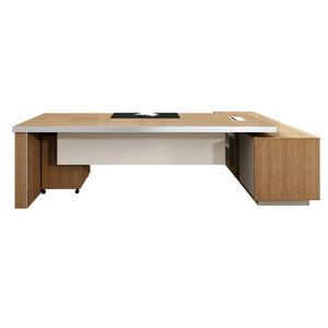 Escritorio de oficina ejecutivo moderno de alta calidad Suministro DE FÁBRICA DE China Muebles de madera MDF Mesa de computadora para el hogar CEO Office Company - Product Image 1