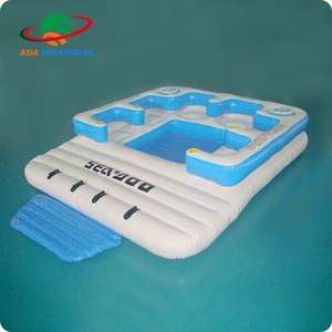 Giant <span class=keywords><strong>8</strong></span> Người <span class=keywords><strong>Inflatable</strong></span> Nhiệt Đới Đảo Tahiti Nổi, <span class=keywords><strong>Inflatable</strong></span> Đảo Nổi Cho Các Bên Hồ Bơi - Product Image 2