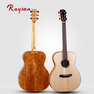 Guitare acoustique en forme de OM, vente chaude <span class=keywords><strong>2018</strong></span>, guitare acoustique à dos rond en koa, fabrication d'usine - Product Image 1