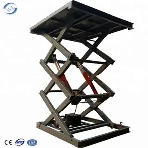 Stationary Scissor Lift Lift Tetap Pengangkat Kargo Outdoor Indoor Mengangkat Platform