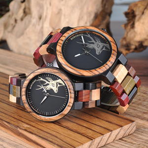 <span class=keywords><strong>Orologio</strong></span> da polso di alta qualità BOBO amanti degli uccelli orologi in <span class=keywords><strong>legno</strong></span> per uomini e donne con cervi per coppie - Product Image 3