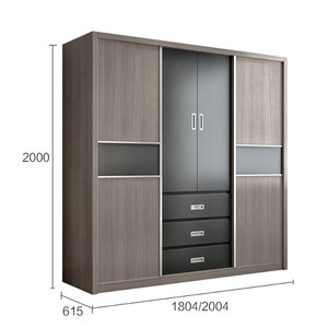 2018 Particle Board <strong>Cheap</strong> Clothes Clothes Cabinet <strong>Wardrobe</strong> for Home - Product Image 5