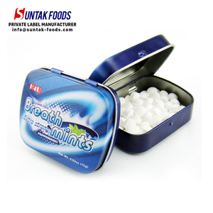 Balas de Menta Redondas com Sabor de Fruta em Lata com Tampa Articulada, Balas de Xilitol para Promoção em Lojas - Product Image 3