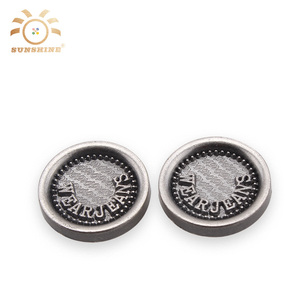 Vêtements antic argent en laiton métal tack boutons à queue pour denim jeans - Product Image 3