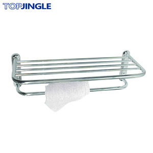 Wall Mounted Metal <b>Towel</b> <b>Shelf</b> with Bar for <b>Bathroom</b> Bedroom or Hotel for Apartment Use - Product Image 1
