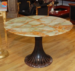 Natural Onyx Marble <strong>Table</strong> <strong>Top</strong> <strong>Round</strong> <strong>Table</strong> <strong>Top</strong> - Product Image 2