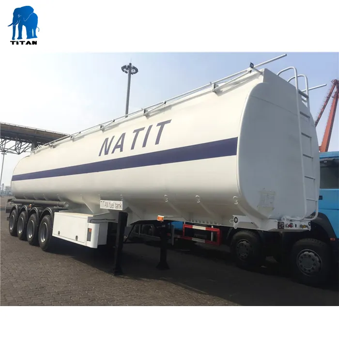 Four axle 54000 L transport fuel tank and trailer petrol semi tankers crude 54 m3 oil tanks