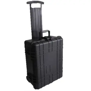 Wholesale Plastic Hand Carry Waterproof Trolley Wheeled Rolling Travel Equipment Tool Box Hard Case