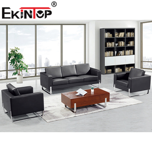 Móveis de Escritório de Luxo, Conjunto de Sofás para Recepção Comercial, Sofá Seccional Moderno em Couro, Sofás Modulares para Sala de Espera - Product Image 4