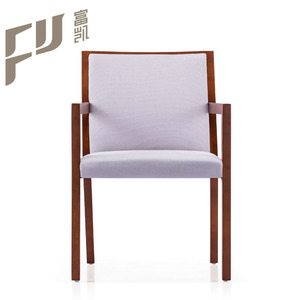 Wooden legs and armrest meeting conference room chair de bureau - Product Image 2