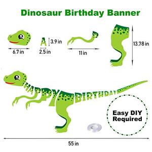 Dinosauro Decorazioni Del Partito Palloncini Ghirlanda Kit con ROAR Stagnola Palloncino e Poco Dino Buon <span class=keywords><strong>Compleanno</strong></span> Banner - Product Image 4