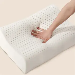 China Supplier Fabric Ventilated Natural Foam Latex Pillow for Adults Baby