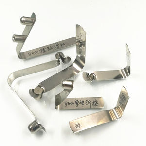 Custom Stamping Flat Steel Push Button Metal v Shape Pin U <strong>Spring</strong> <strong>Clip</strong> - Product Image 1
