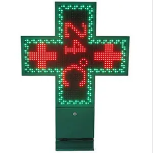P8 P10 P16 Led双绿十字aign交叉显示Led户外防水橱柜LED药房十字显示标志