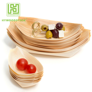 Usa e getta di Bambù di Legno di Figura della Barca Vassoio di Cibo - Product Image 4