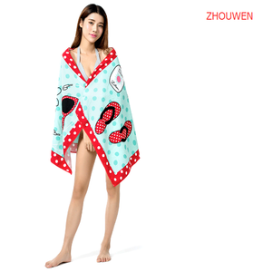 Toalla de playa <span class=keywords><strong>Itsa</strong></span> de Navidad para adultos divertida de alta gama, tela de algodón suave de secado rápido, patrón redondo personalizado para uso en el baño de la silla de salón - Product Image 6