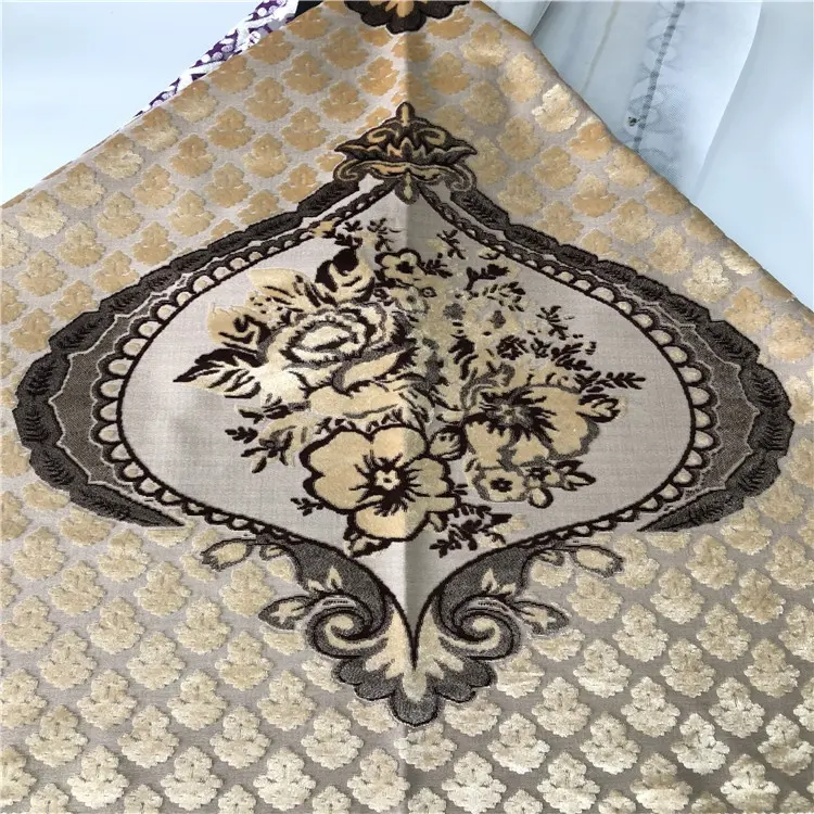 ใหม่โมร็อกโกโซฟาผ้า jacquard ตัดกำมะหยี่ผ้า cationic jacquard สำหรับ hometextile