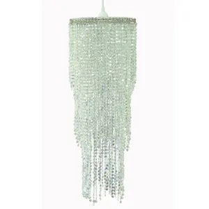 Hot selling plastic acrylic cheap bead chandelier lamp shade