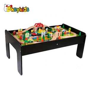 2024 Bán Buôn 90Pcs Giáo Dục Bằng Gỗ Bảng Top <span class=keywords><strong>Train</strong></span> <span class=keywords><strong>Set</strong></span> Cho Trẻ Em W04c009B - Product Image 1