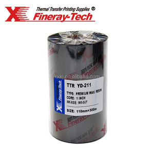 Xinxiang fineray cera resina negro blanco etiqueta fluorescente UV transferencia térmica <span class=keywords><strong>ropa</strong></span> cinta - Product Image 1