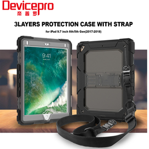 Étui pour tablette de <span class=keywords><strong>protection</strong></span> à 3 couches de style clair pour <span class=keywords><strong>iPad</strong></span> <span class=keywords><strong>9</strong></span>.7 Silicone antichoc + PC Housse robuste - Product Image 5