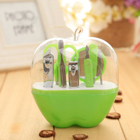 Pomme forme 9 pièces ciseaux coupe-ongles manucure ensembles soins de beauté trousse à outils ongles manucure Kit