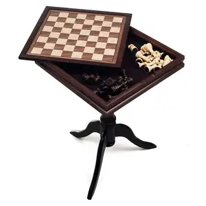 Wholesale chess board marble table-Outdoor Chess Table and Backgammon With Foldable chess board