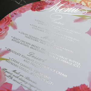 Tùy Chỉnh Hoa Đầy Đủ Màu Sắc Bạc Foiling In Ấn Thẻ <span class=keywords><strong>Menu</strong></span> Cho Tổ Chức Sự Kiện Wedding Party - Product Image 4