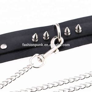 Exaggerated punk rivets studs kraag flirt <span class=keywords><strong>SM</strong></span> choker ketting hondenslaven trekkoord choker ketting - Product Image 6