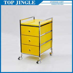 Carretilla cuadrada del Gabinete de cuatro ruedas del tubo con 3 cajones - Product Image 3