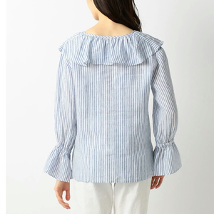 Diseños damas gordas elegante de gran tamaño o collar Asia crepe tops blusa - Product Image 5