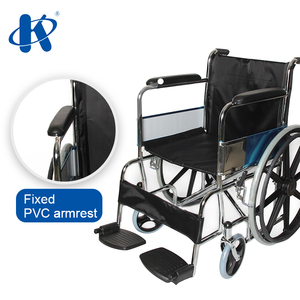 Silla de Ruedas Manual Plegable con Freno, Dimensiones Estándar, Silla de Ruedas Manual con Reposabrazos y Reposapiés Fijos - Product Image 4