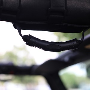 Black car Roll Bar Grab handle Jeep Grip handle with storage bag for Jeep Wrangler TJ CJ JK - Product Image 2