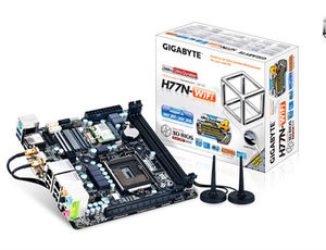 Gigabyte 1155 <span class=keywords><strong>ddr3</strong></span> 1600 intel lga h77 hdmi. 6gb/s sata usb <span class=keywords><strong>3</strong></span>.0 carte mère mini itx ga- h77n- wifi - Product Image 1