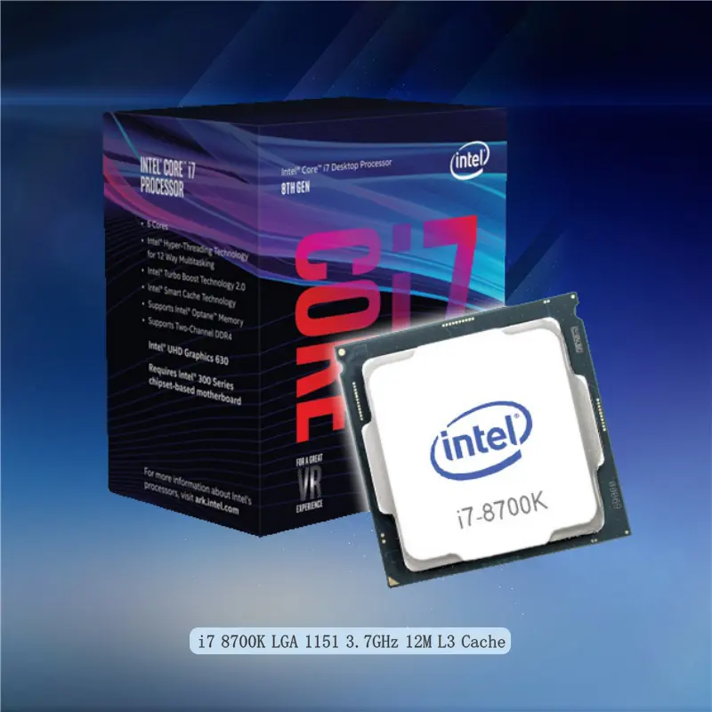 Serie 8 procesador Intel Core I7 8700k para placa base de 1151 enchufes