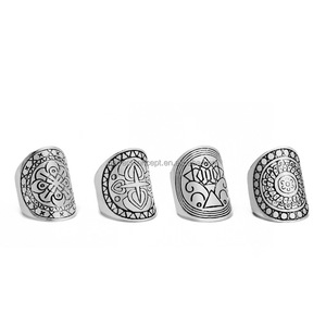 High Quality Indian Textured <strong>Ring</strong> Antique Metal <strong>Boho</strong> <strong>Ring</strong> Big Stone <strong>Ring</strong> - Product Image 2