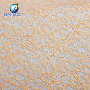 Bán buôn long lanh Spider vàng Trọng lượng nhẹ Sheer thanh lịch mềm vải tuyn vải cho đám cưới may mặc - Product Image 6