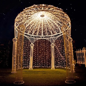 Gazebo <span class=keywords><strong>in</strong></span> Ferro Bianco Ornamentale per Decorazioni di Matrimoni <span class=keywords><strong>in</strong></span> <span class=keywords><strong>Giardino</strong></span>, Mandap, Eventi e Feste - Product Image 5