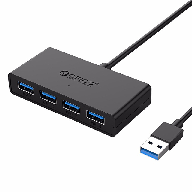 ORICO Mini USB 3.0 HUB 4 Port Power Supply OTG with Micro USB Power Interface for MacBook Laptop Tablet Computer OTG USB HUB