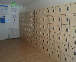 Fuminhua Tủ Đựng Đồ Phòng Tập Thể Dục Tủ Đựng Đồ HPL <span class=keywords><strong>6</strong></span> Cửa Tủ Khóa RFID - Product Image 3