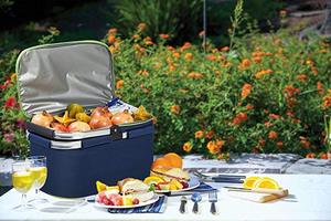 Aile boyutu yalıtımlı katlanır katlanabilir piknik sepeti soğutucu çerçeve içinde dikili - Product Image 6