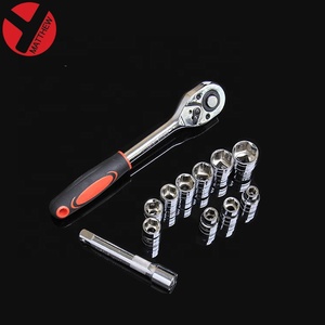 रैचट सॉकेट रंच मीट्रिक सॉकेट त्वरित रिलीज प्रतिवर्ती रैंचट और एक्सटेंशन बार sae मैकेनिक टूल किट - Product Image 3