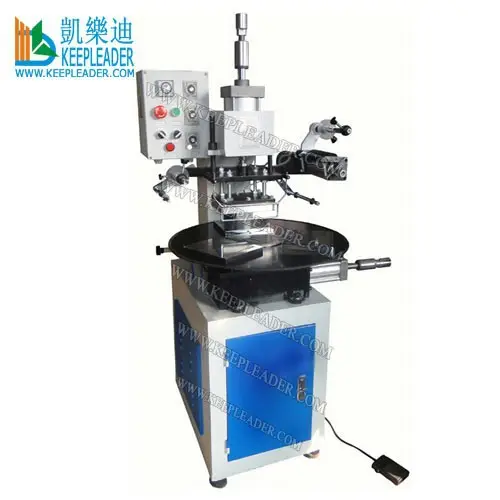Turntable Foil Hot Stamping Machine of Automatic Rotary Table Hot Foil Stamping Machine of Paper_Wood_Leather Foil Hot Stamping