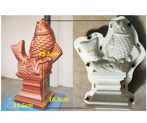 Moules en plastique ABS en forme de poisson pour statues décoratives en béton pour colonnes de balustres - Product Image 6