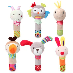 Cute New Style Soft BB Shaking Hand Bells Baby Rattle Ring Band Toy for baby