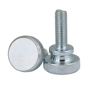 Hot sell zinc-aluminum coated surface treatment step custom casting double knurled thumb screws