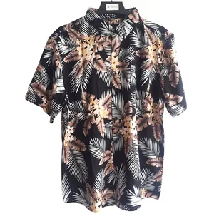 남자 인쇄 하와이 셔츠-2019 남성 단추 셔츠, 짠 셔츠