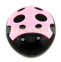 Nouveau lecteur MP3 de type carte, motif coccinelles de dessin animé mignonnes